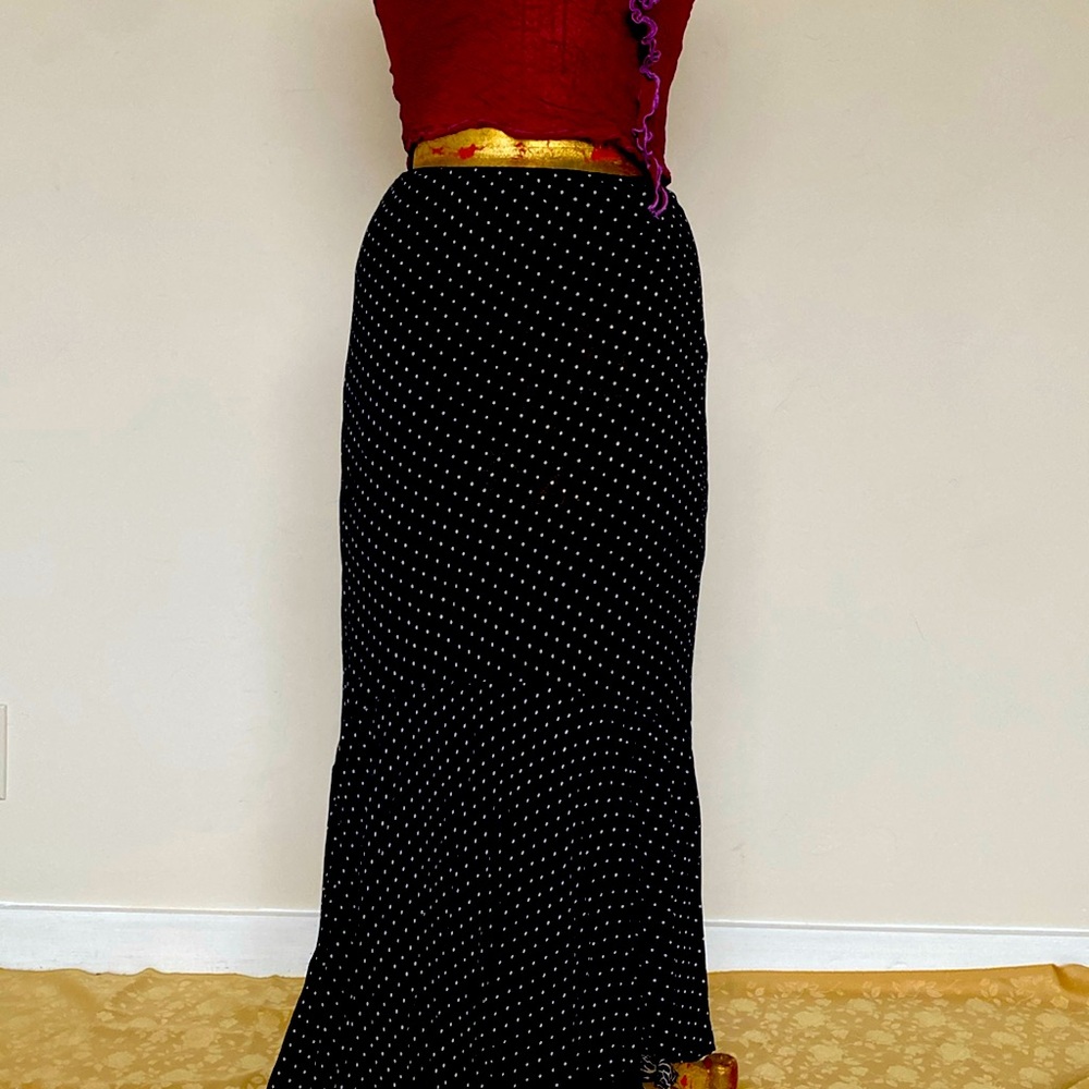 Reversible Rayon Bias Cut Maxi Skirt